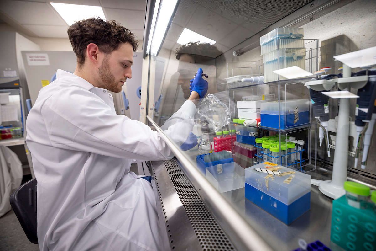 man in lab