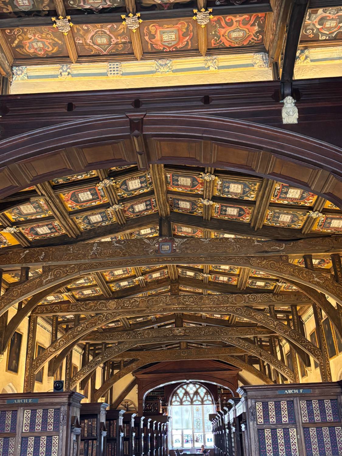 Ceiling in a library