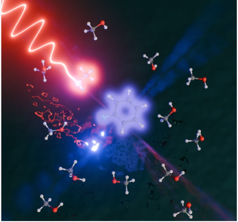 Artist's impression of high harmonic generation 